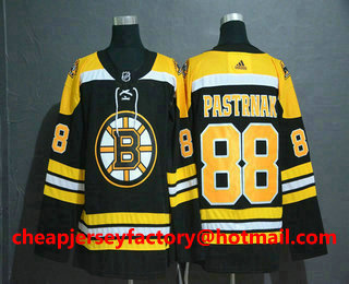 Men's Boston Bruins #88 David Pastrnak Black 2017-2018 Hockey Stitched NHL Jersey