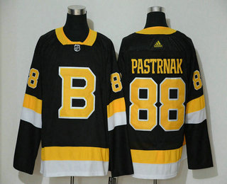 Men's Boston Bruins #88 David Pastrnak Black 2019-20 Alternate Authentic Adidas Stitched NHL Jersey