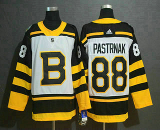 Men's Boston Bruins #88 David Pastrnak White 2019 Winter Classic Adidas Stitched NHL Jersey