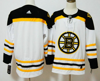 Men's Boston Bruins Blank White 2017-2018 Hockey Stitched NHL Jersey
