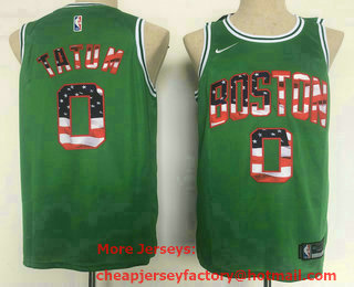 Men's Boston Celtics #0 Jayson Tatum Green 2020 Nike Swingman Stitched Fashion Jersey