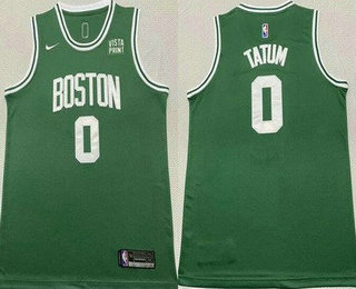 Men's Boston Celtics #0 Jayson Tatum Green 2022 Nike Swingman Stitched Jersey With Sponsor