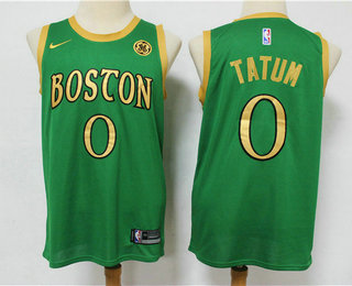 Men's Boston Celtics #0 Jayson Tatum NEW Green Nike 2020 Swingman General Electric Stitched NBA Jersey
