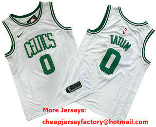 Men's Boston Celtics #0 Jayson Tatum White 2022 Nike Swingman Stitched Jersey