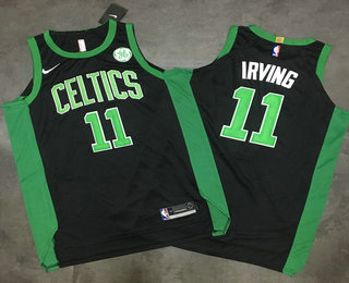 Men's Boston Celtics #11 Kyrie Irving Black 2017-2018 Nike AU General Electric Stitched NBA Jersey