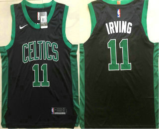 Men's Boston Celtics #11 Kyrie Irving Black 2017-2018 Nike AU Stitched NBA Jersey