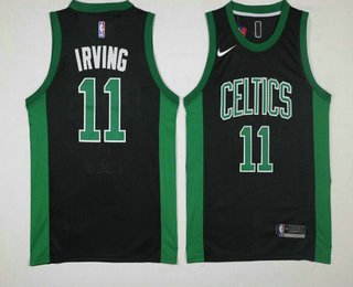 Men's Boston Celtics #11 Kyrie Irving Black 2017-2018 Nike Swingman Stitched NBA Jersey
