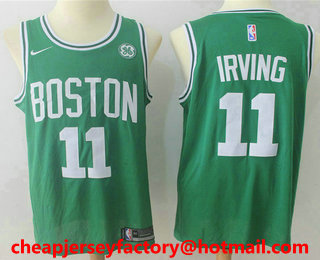 Men's Boston Celtics #11 Kyrie Irving Green 2017-2018 Nike Swingman Stitched NBA Jersey