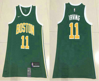 Men's Boston Celtics #11 Kyrie Irving Green Nike Swingman 2018 playoffs Earned Edition Stitched Jersey