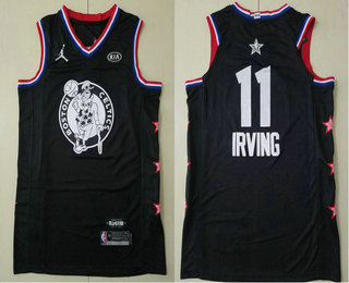 Men's Boston Celtics #11 Kyrie Irving Jordan Brand Player Black 2019 All-Star Game Swingman Jersey With The Sponsor Logo