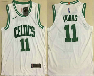 Men's Boston Celtics #11 Kyrie Irving White 2017-2018 Nike AU Stitched NBA Jersey