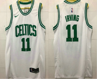 Men's Boston Celtics #11 Kyrie Irving White 2019 Nike AU Swingman ALL Stitched NBA Jersey