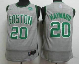 Men's Boston Celtics #20 Gordon Hayward Gray NBA Swingman General Electric City Edition Jersey