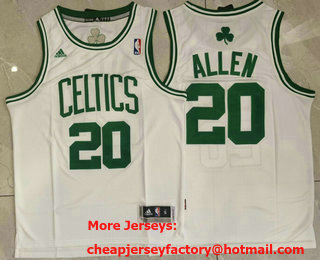 Men's Boston Celtics #20 Ray Allen White Revolution 30 Swingman Jersey