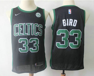 Men's Boston Celtics #33 Larry Bird Black 2018 Nike Swingman General Electric Stitched NBA Jersey