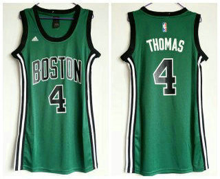 Men's Boston Celtics #4 Isaiah Thomas Green NBA Dress Jersey