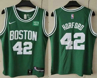 Men's Boston Celtics #42 Al Horford Green Diamond 75th Icon Sponsor Swingman Jersey