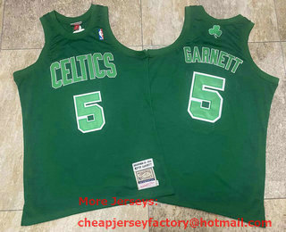 Men's Boston Celtics #5 Kevin Garnett Green 2012 Hardwood Classics Soul AU Throwback Jersey