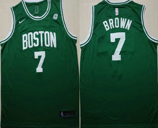 Men's Boston Celtics #7 Jaylen Brown Green 2017-2018 Nike Swingman General Electric Stitched NBA Jersey