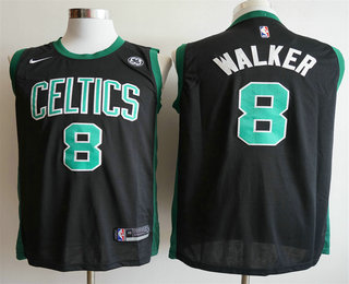 Men's Boston Celtics #8 Kemba Walker Black Nike 2019 Swingman General Electric Stitched NBA Jersey
