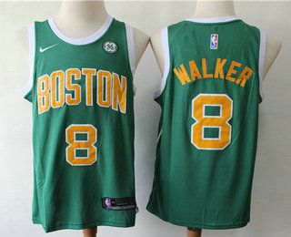 Men's Boston Celtics #8 Kemba Walker Nike Swingman 2019 playoffs Earned Edition Stitched Jersey With The Sponsor Logo