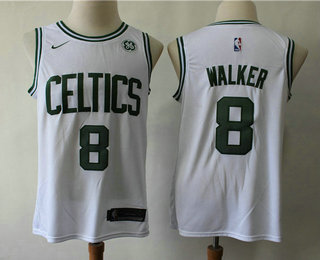 Men's Boston Celtics #8 Kemba Walker Whtie Nike 2019 Swingman General Electric Stitched NBA Jersey