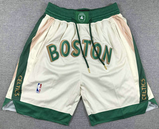 Men's Boston Celtics Cream 2023 City Icon Sponsor Swingman Shorts