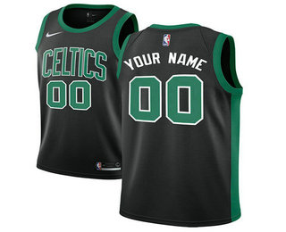 Men's Boston Celtics Custom Black Nike Swingman Stitched NBA Jersey