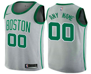 Men's Boston Celtics Custom Gray NBA Swingman City Edition Jersey
