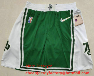 Men's Boston Celtics Green 75th Anniversary Diamond 2021 Stitched Shorts