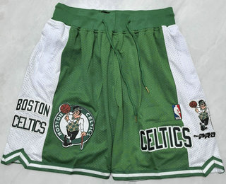 Men's Boston Celtics Green Just Don Shorts
