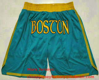 Men's Boston Celtics Green Nike Swingman 2021 Earned Edition Stitched Shorts