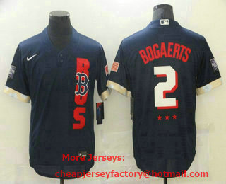 Men's Boston Red Sox #2 Xander Bogaerts Navy Blue 2021 MLB All Star Stitched Flex Base Nike Jersey