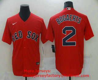 Men's Boston Red Sox #2 Xander Bogaerts Red New Cool Base Stitched Nike Jersey
