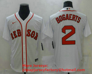 Men's Boston Red Sox #2 Xander Bogaerts White New Cool Base Stitched Nike Jersey