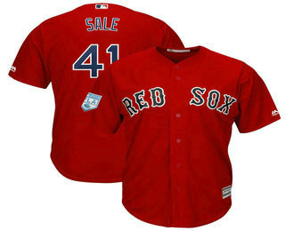 Men's Boston Red Sox #41 Chris Sale Red 2019 Spring Training Cool Base Jersey