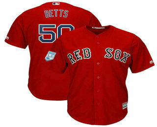 Men's Boston Red Sox #50 Mookie Betts Red 2019 Spring Training Cool Base Jersey