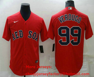 Men's Boston Red Sox #99 Alex Verdugo Red New Cool Base Stitched Nike Jersey