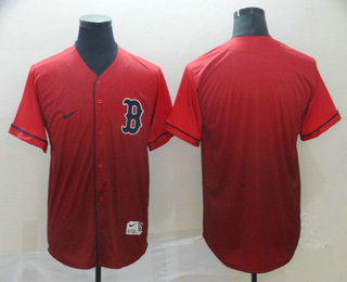 Men's Boston Red Sox Blank Nike Red Fade Stitched Jersey