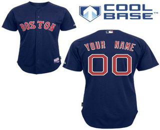 Men's Boston Red Sox Navy Blue Customized Jersey