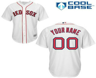 Men's Boston Red Sox White Customized Jersey