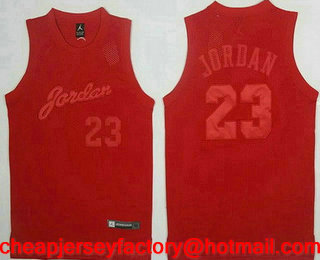 Men's Brand Jordan #23 Michael Jordan All Red Swingman Stitched Basketball Jersey
