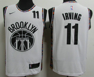 Men's Brooklyn Nets #11 Kyrie Irving NEW White 2021 City Edition NBA Swingman Jersey