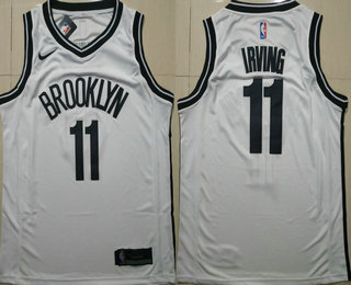 Men's Brooklyn Nets #11 Kyrie Irving White 2019 Nike Swingman Stitched NBA Jersey