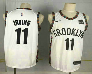 Men's Brooklyn Nets #11 Kyrie Irving White Nike 2019 New Season Swingman City Edition Jersey