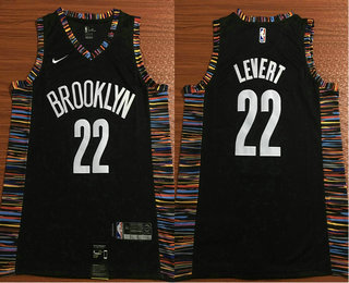 Men's Brooklyn Nets #22 Caris LeVert Black Nike 2019 New Season Swingman City Edition Jersey