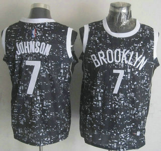 Men's Brooklyn Nets #7 Joe Johnson 2015 Urban Luminous Swingman Jersey