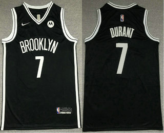 Men's Brooklyn Nets #7 Kevin Durant 2021 Black Swingman Stitched NBA Jersey With The NEW Sponsor Logo