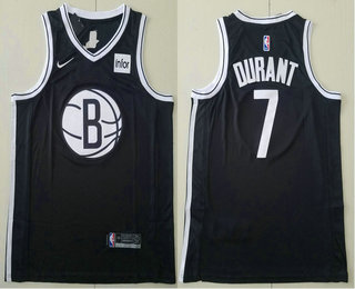 Men's Brooklyn Nets #7 Kevin Durant Black 2019 NEW Nike Swingman Stitched NBA Jersey With The Sponsor Logo