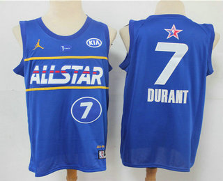Men's Brooklyn Nets #7 Kevin Durant Blue 2021 All-Star Eastern Conference Stitched NBA Jersey